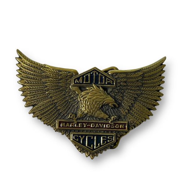 Harley-Davidson Other - Harley Davidson Eagle Logo Brass Belt Buckle